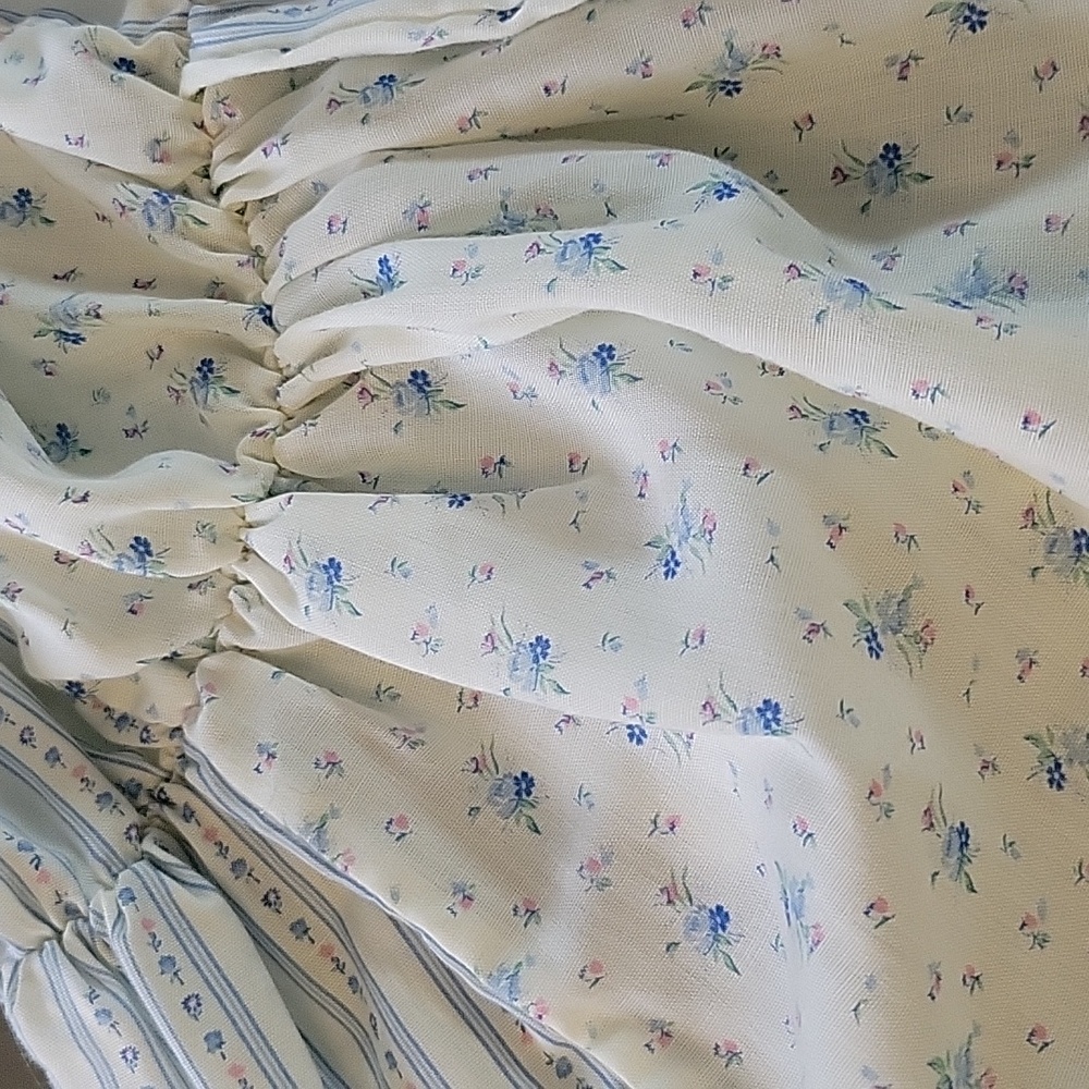 Vintage Girls Dress & Top Set Shabby Chic Prairie Calico Floral Cottagecore 8 - Picture 13 of 16